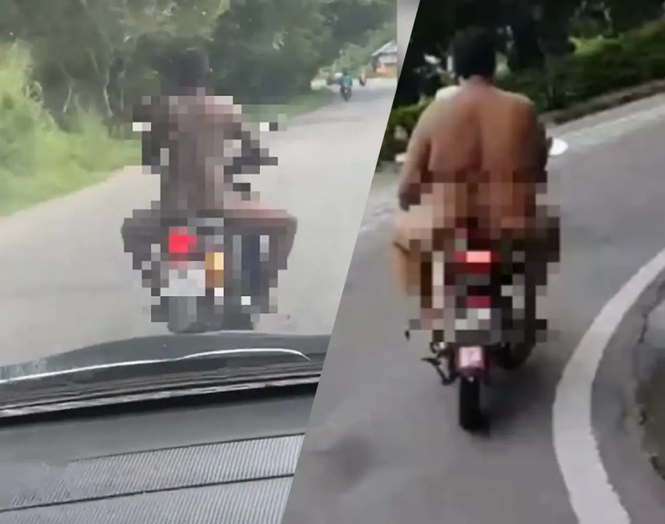 Henti sebar video lelaki tunggang motosikal secara berbogel