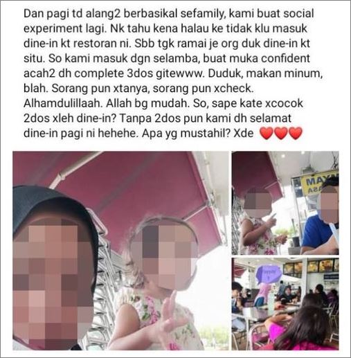 Eksperimen kedai makan: Premis tak patuh SOP diarah tutup