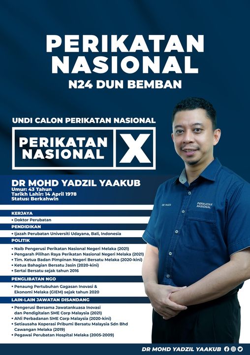 Melaka 2021 calon pru Keputusan Penuh