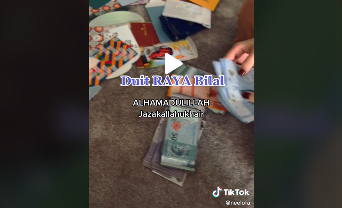 [VIDEO] Untunglah anak Neelofa, dapat duit raya RM14,020