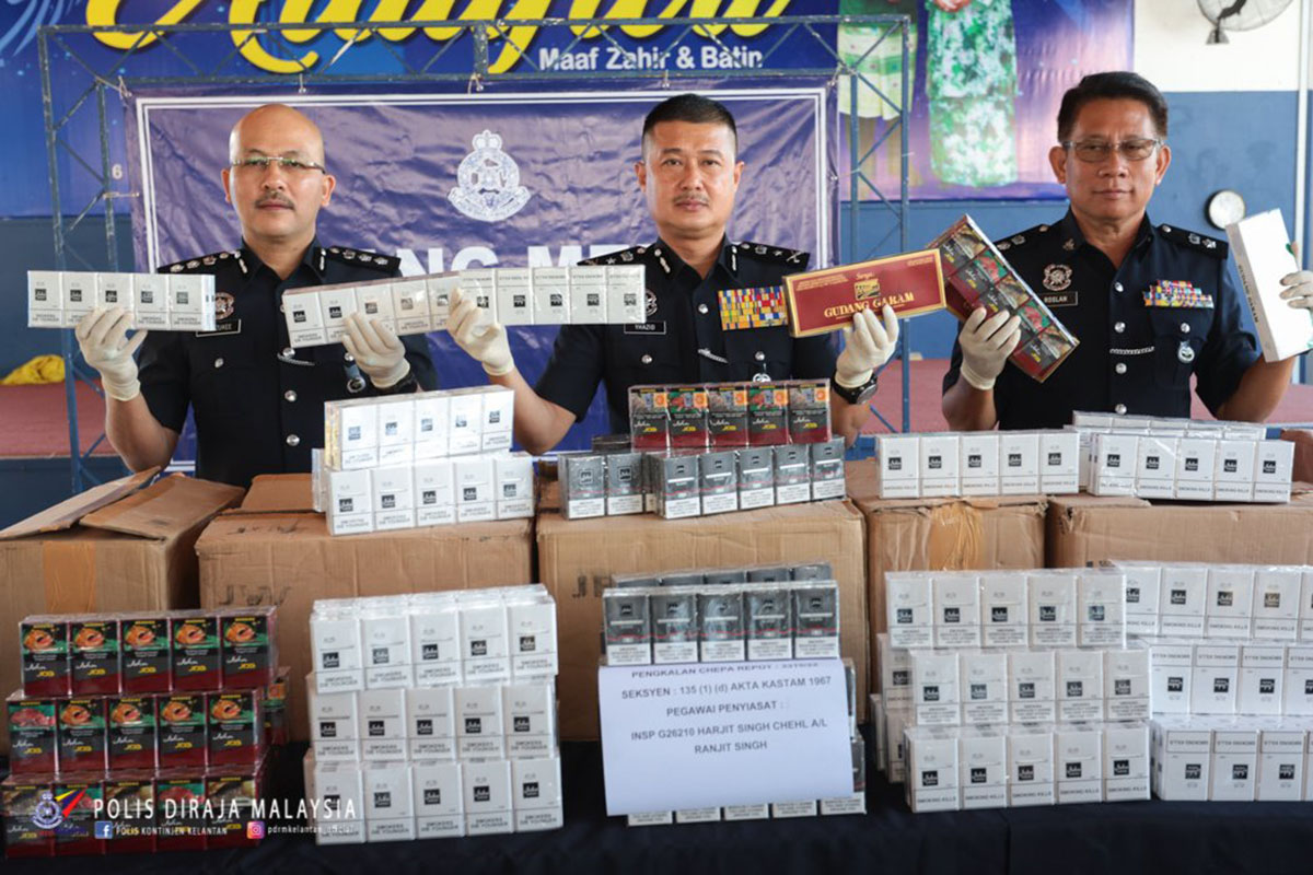 Polis Kelantan tumpas pengedaran rokok tidak bercukai