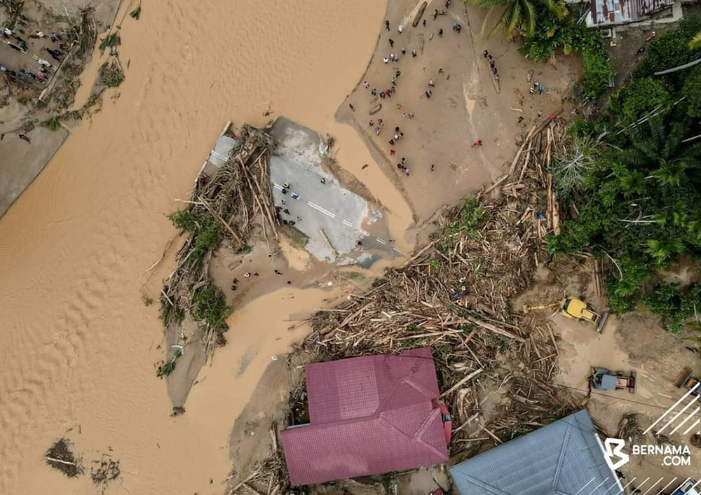 sistem amaran awal Hutan Simpan Gunung Inas banjir Baling