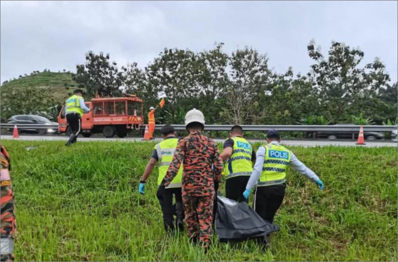 Kereta dilanggar dari belakang: Lelaki maut tercampak 2 meter