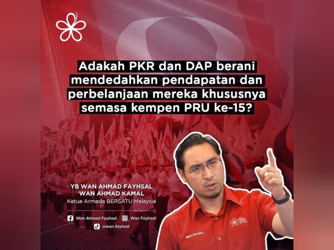 PKR, DAP dicabar dedah perbelanjaan mewah kempen PRU-15 – Armada