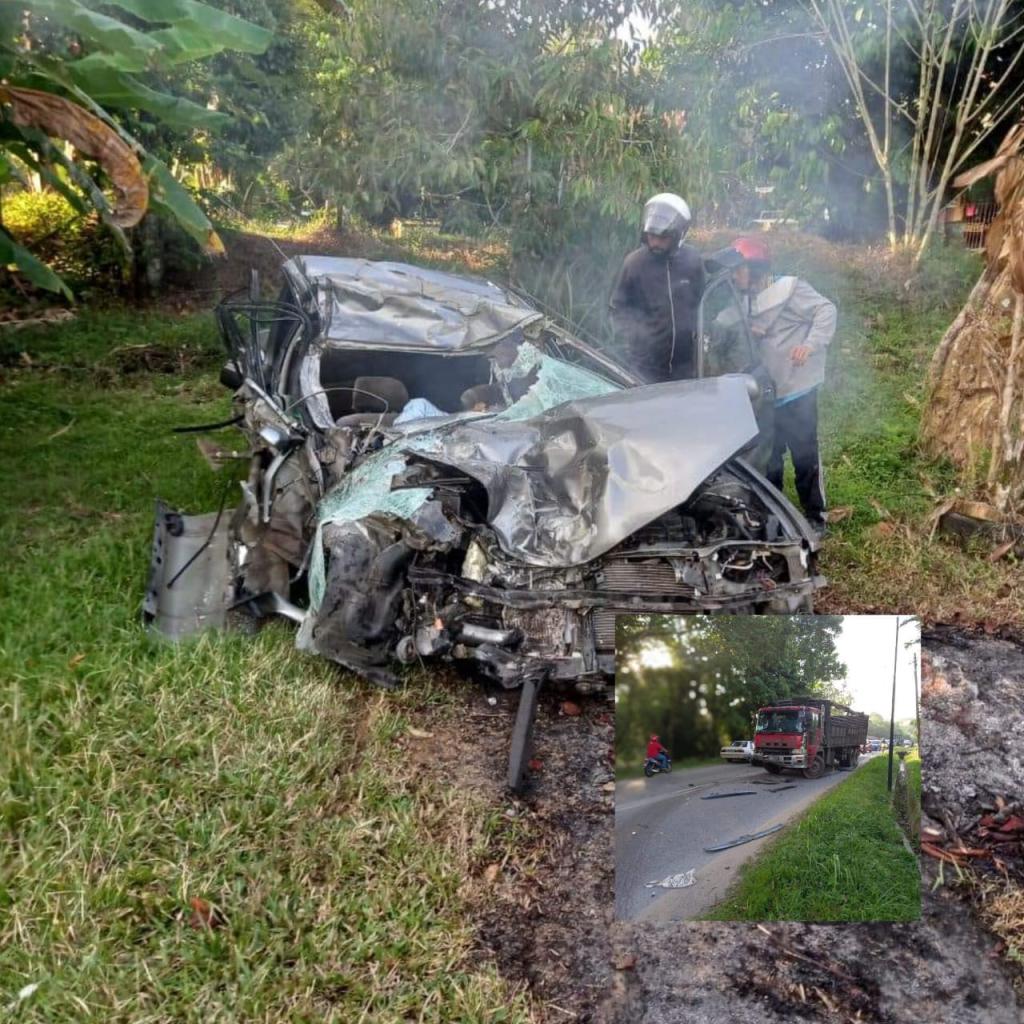 Lelaki, wanita maut kereta bertembung lori