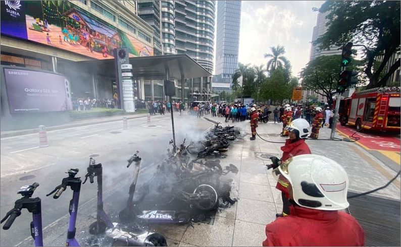 Lelaki disyaki bakar 13 motosikal dekat Suria KLCC ditahan