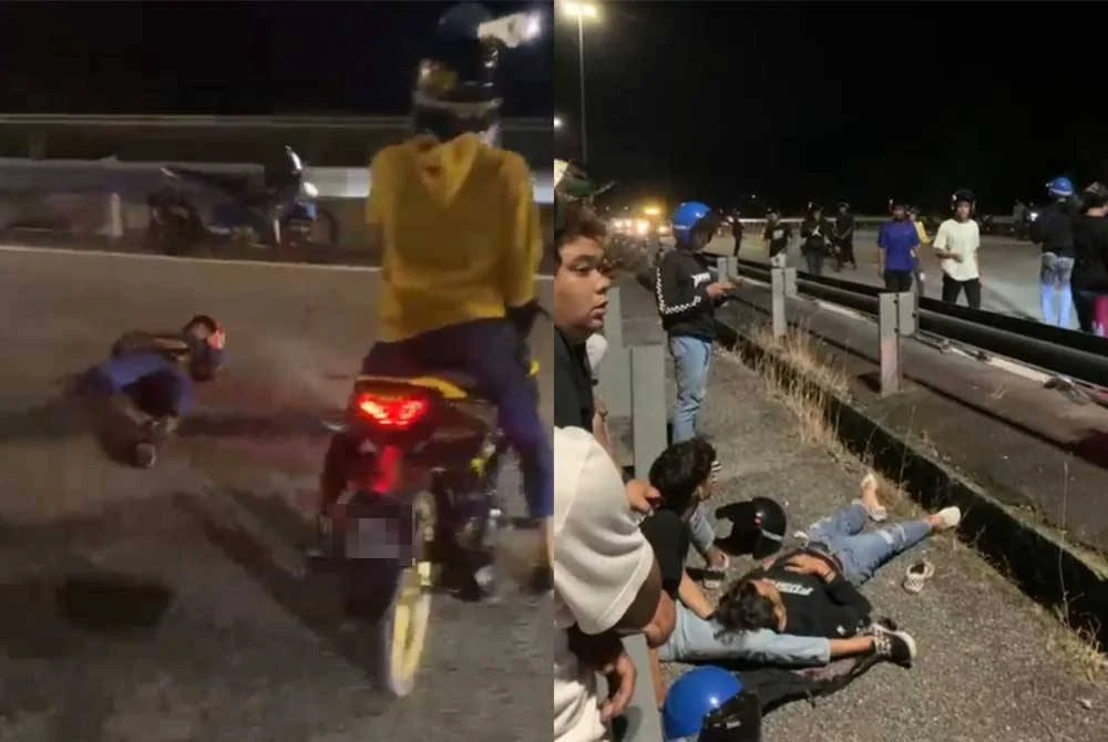 1 maut, 9 cedera, 10 motosikal berlanggar sesama sendiri