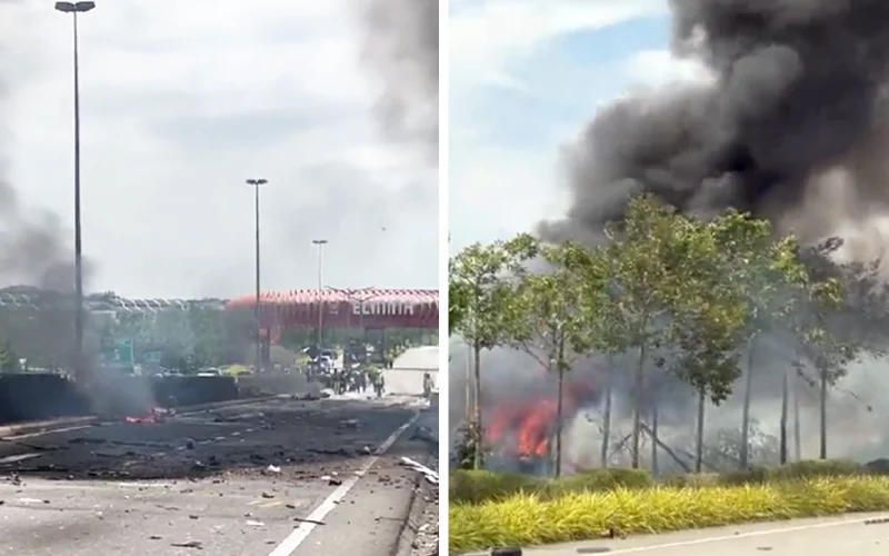 Pesawat ringan terhempas di Bandar Elmina, Shah Alam